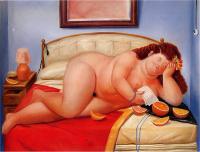 Botero, Fernando - Abstract oil painting.